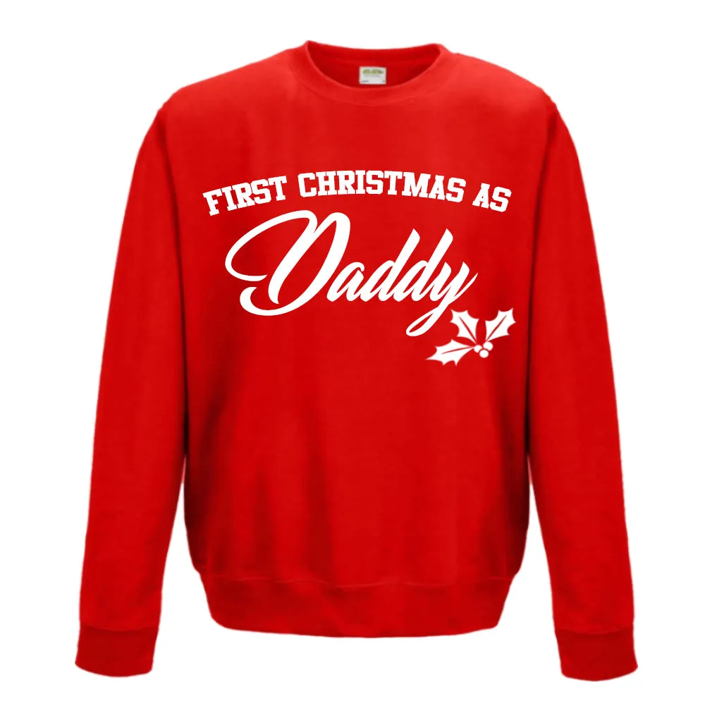 First Christmas As Daddy Sweatshirt (MRK X) dad jeans best price