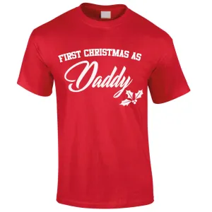 First Christmas As Daddy T-Shirt (MRK X) mens dad clothes online