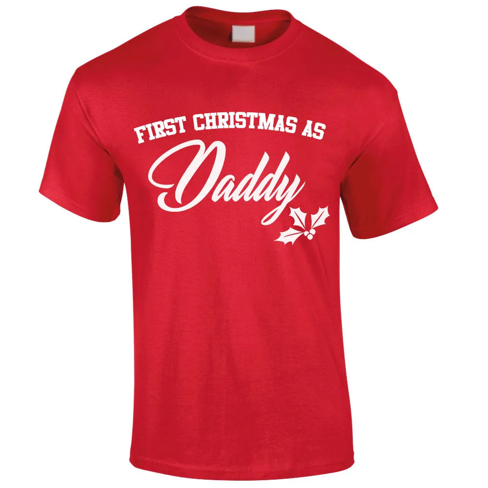 First Christmas As Daddy T-Shirt (MRK X) mens dad clothes online