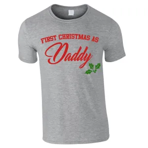 First Christmas As Daddy T-Shirt (MRK X) mens dad clothes online