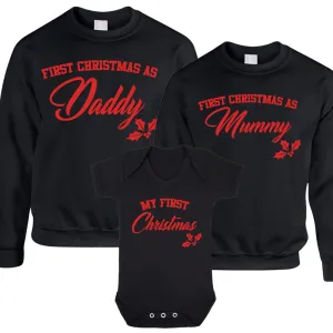 First Family Christmas Sweatshirt & Bodysuit Set Black (MRK X) dad jeans best price