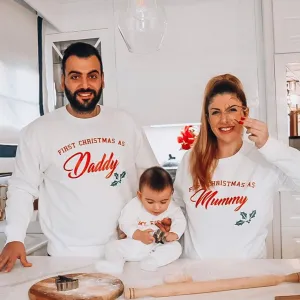 First Family Christmas Sweatshirt & Romper Set White dad jeans best price