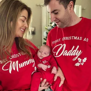 First Family Christmas Sweatshirt & Rompersuit Set dad jeans best price