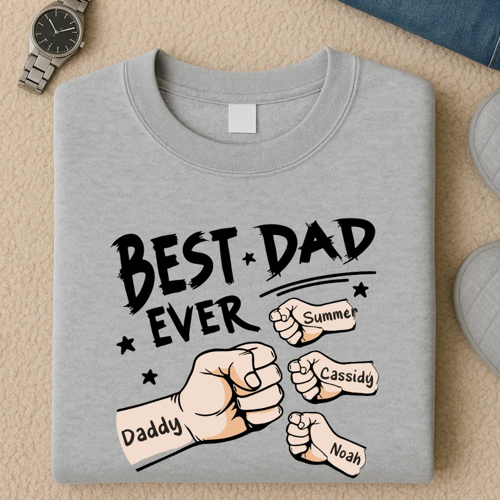 Fist Bumps Personalised Dad Sweatshirt dad bod shirts discount