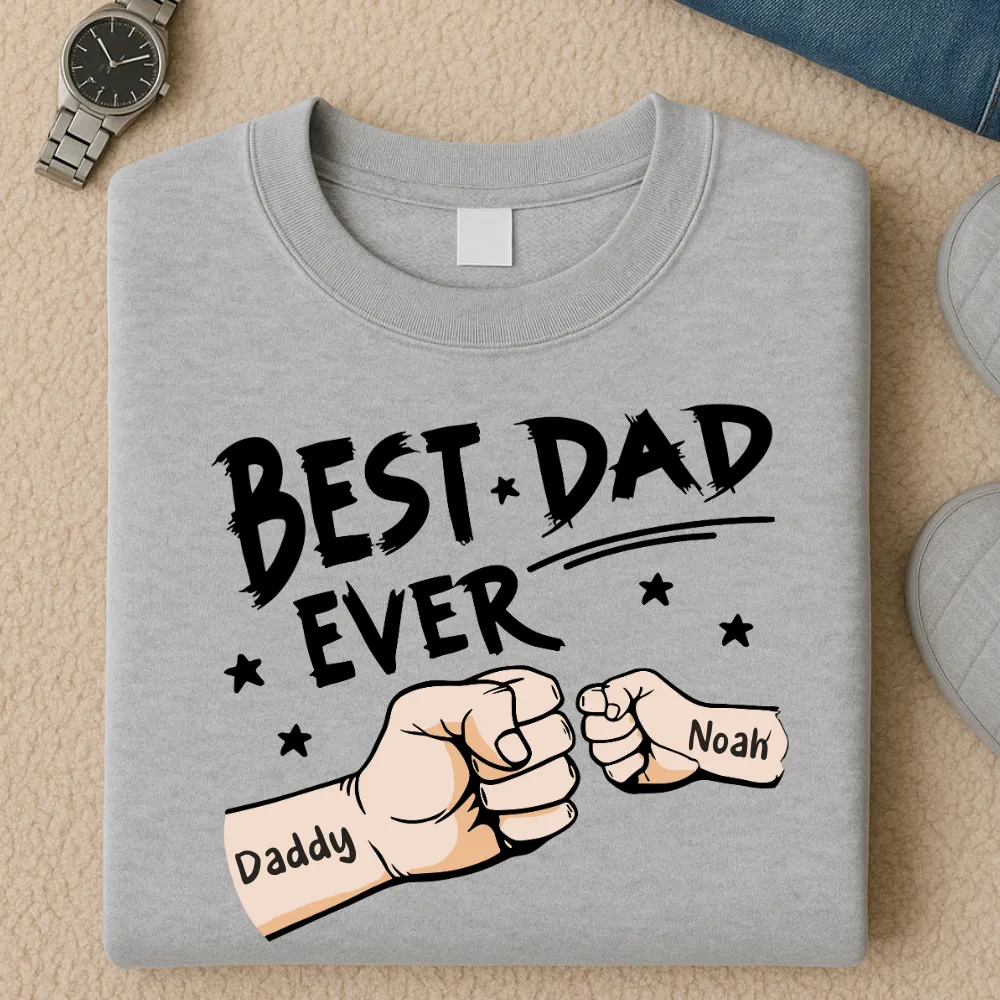 Fist Bumps Personalised Dad Sweatshirt daddy outfits clearance