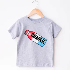 Fizz Hydrate Bottle Personalised Name Grey T-Shirt boys apparel promo code