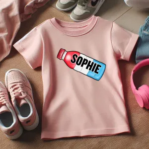 Fizz Hydrate Bottle Personalised Name Pink Kids T-Shirt boys apparel promo code