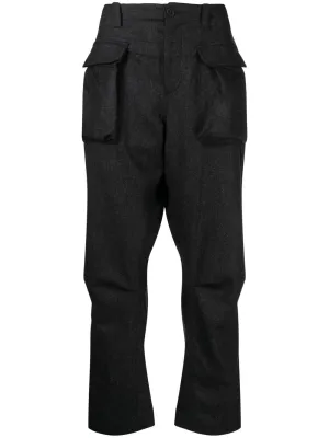 Flap-Pocket Straight-Leg Trousers cheap bottoms online shop