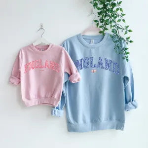 Floral England Mum & Kid Matching Sweatshirts mum jeans promo