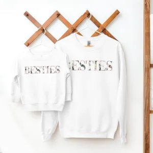 Floral Vogue Besties Matching Sweatshirts discount mum dresses