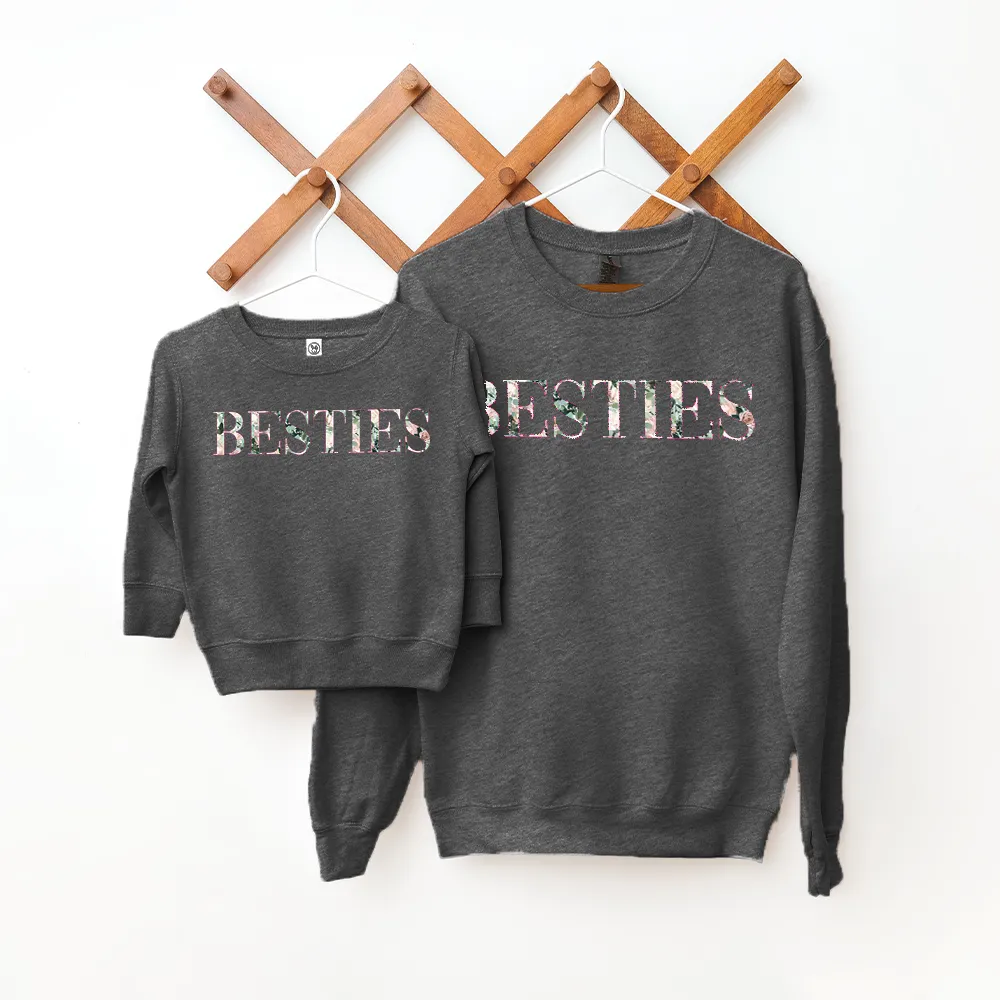 Floral Vogue Besties Matching Sweatshirts discount mum dresses