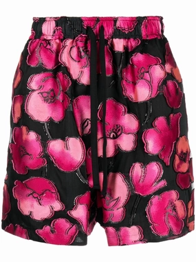 Floral-Print Drawstring Shorts cheap mens pants online