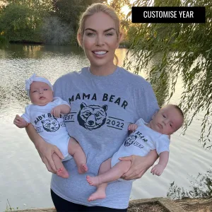 Frankie Essex In The Wild Mama Baby Bear Established Matching T-Shirt/Bodysuit discount mum dresses