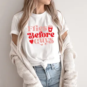 Fries Before Guys White T-Shirt mum blouses clearance