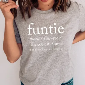 Funtie Definition T-Shirt Auntie Clothing - trendy auntie clothes sale