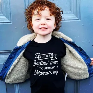 Future Ladies Man Current Mama's Boy T-Shirt boys apparel promo code