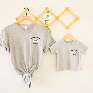 Galentines Club Matching Pocket Logo T-shirts maternity leggings online