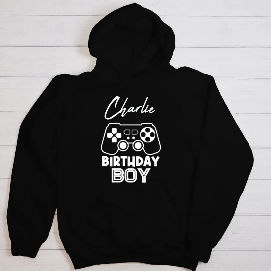 Gamer Birthday Personalised Hoodie boys fashion clearance