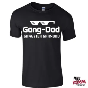 Gang-Dad Gangster Grandad Black Tee (MRK X) mens dad clothes online