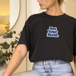 Generation: Mum - Not Your Maid Acid Wash Oversized Tee mum blouses clearance