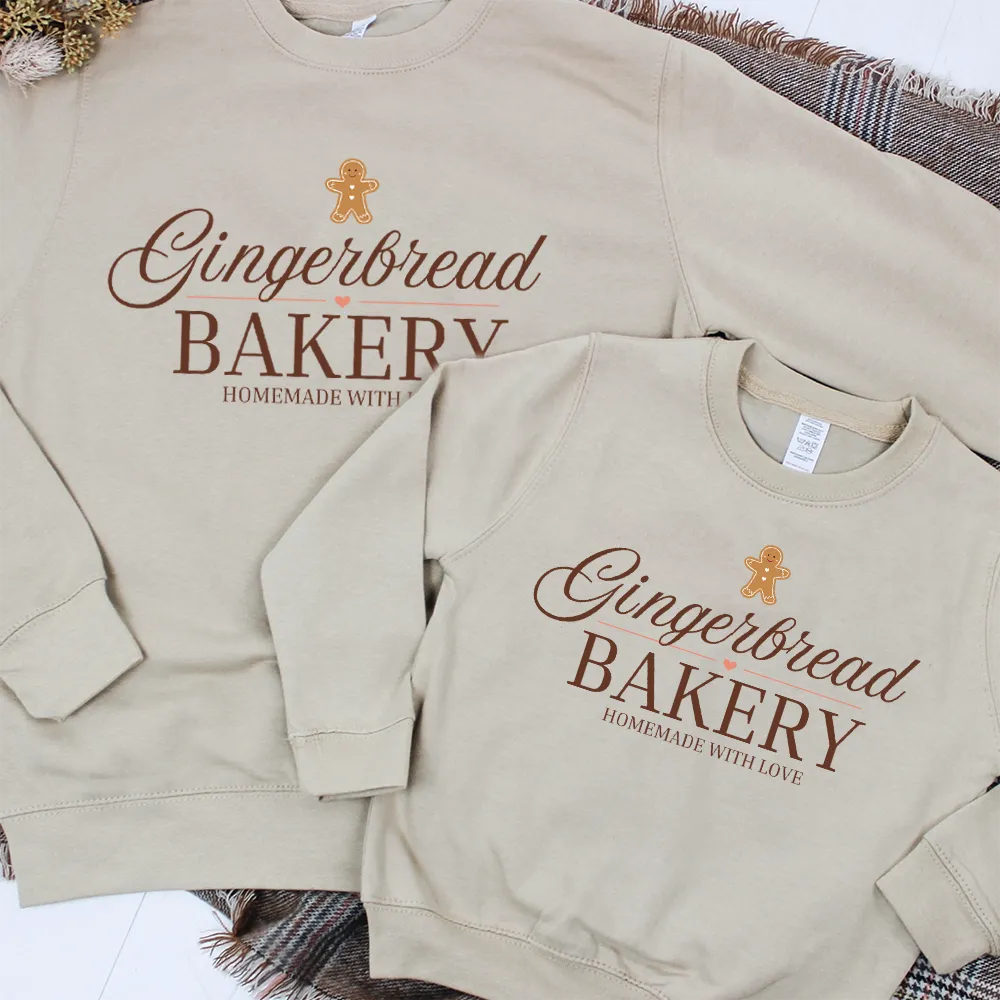 Gingerbread Bakery Matching Sand Sweatshirts girls skirts clearance