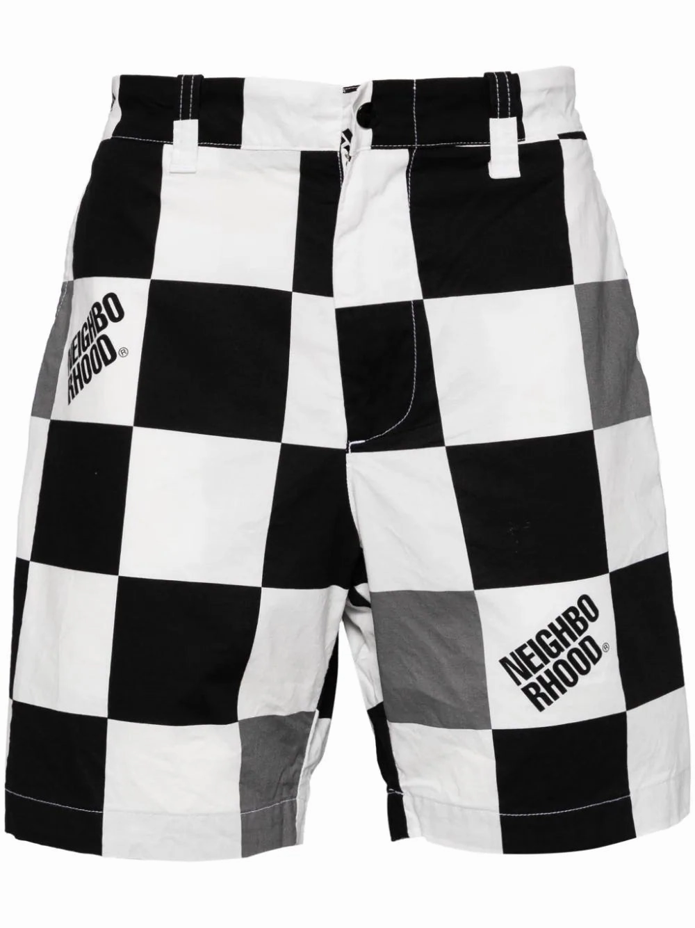 Gingham Logo Print Shorts cheap mens pants online
