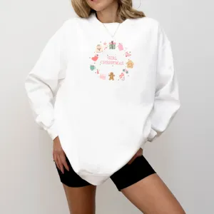 Girl Christmas Women's Christmas Sweatshirt mum jeans promo