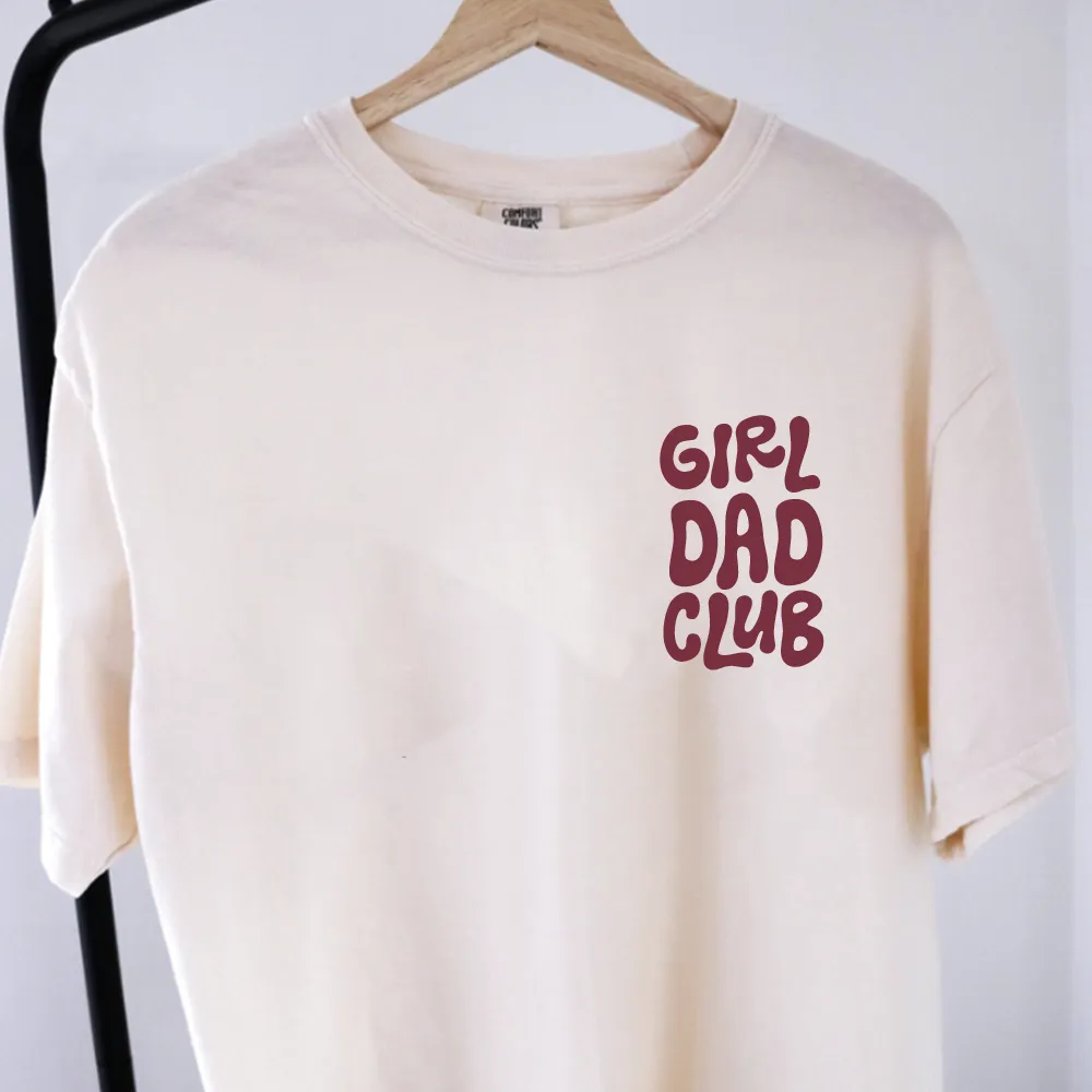Girl Dad Club Pocket Logo T-Shirt dads clothes cheap
