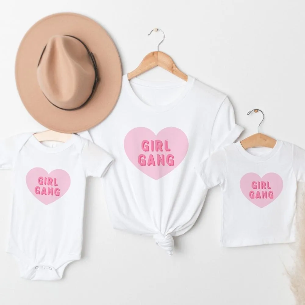 Girl Gang Heart Matching T-Shirts/Bodysuits maternity leggings online