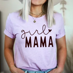 Girl Mama Heather Heart T-Shirt mum blouses clearance