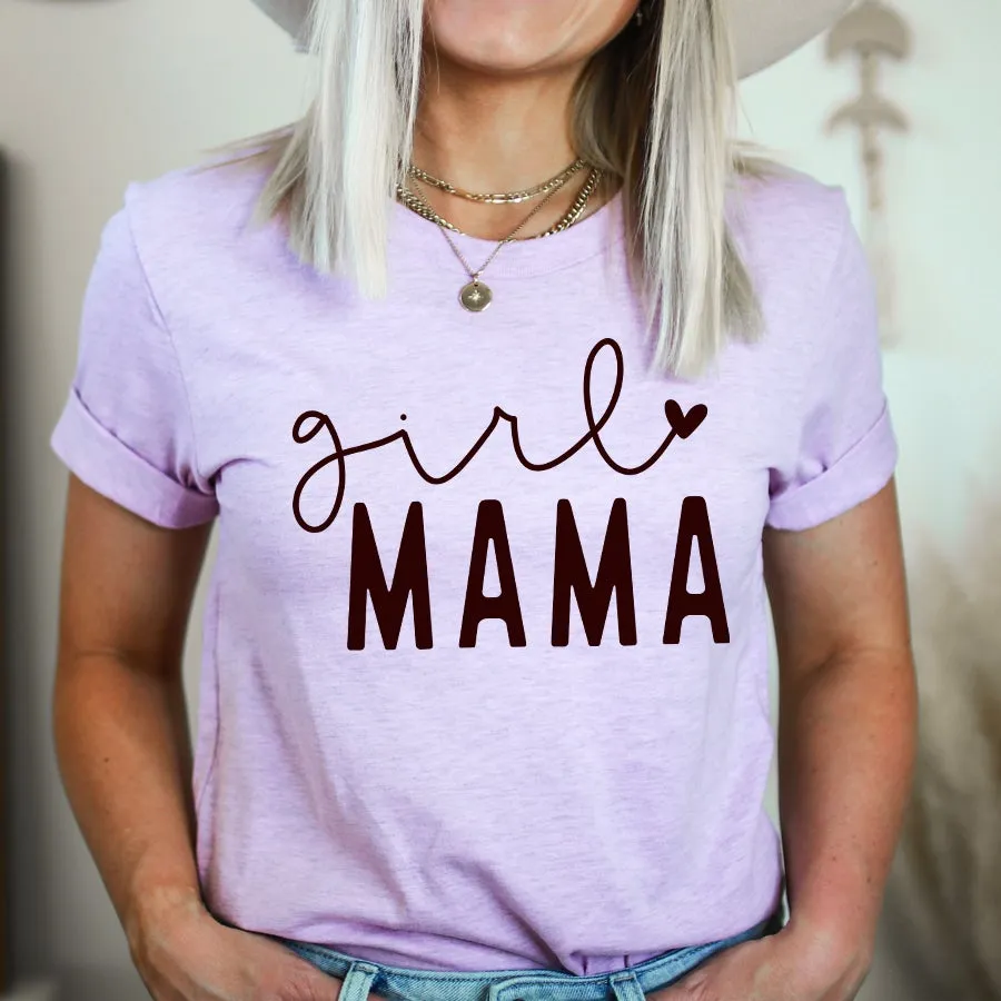 Girl Mama Heather Heart T-Shirt mum blouses clearance