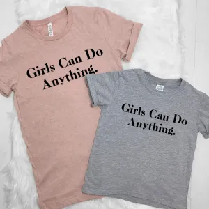 Girls Can Do Anything Matching Tees (MRK X) maternity leggings online