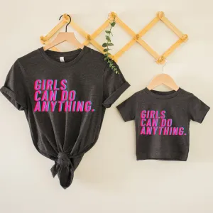 Girls Can Do Anything Vibe Charcoal Heather T-Shirts discount mum dresses
