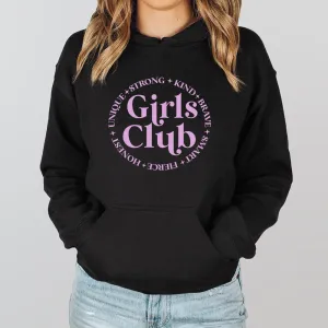 Girls Club Circle Black Hoodie pregnancy clothes clearance