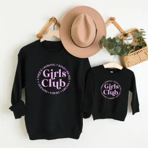 Girls Club Circle Matching Black Sweatshirts breastfeeding tops cheap