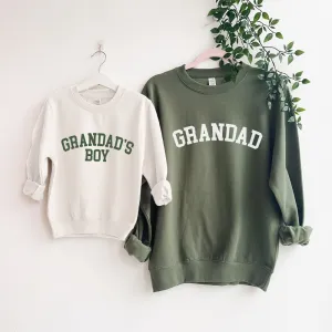 Grandad & Grandad's Boy College Matching Sweatshirts dad fashion outlet