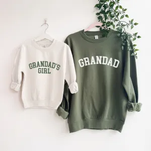 Grandad & Grandad's Girl College Matching Sweatshirts dad fashion outlet