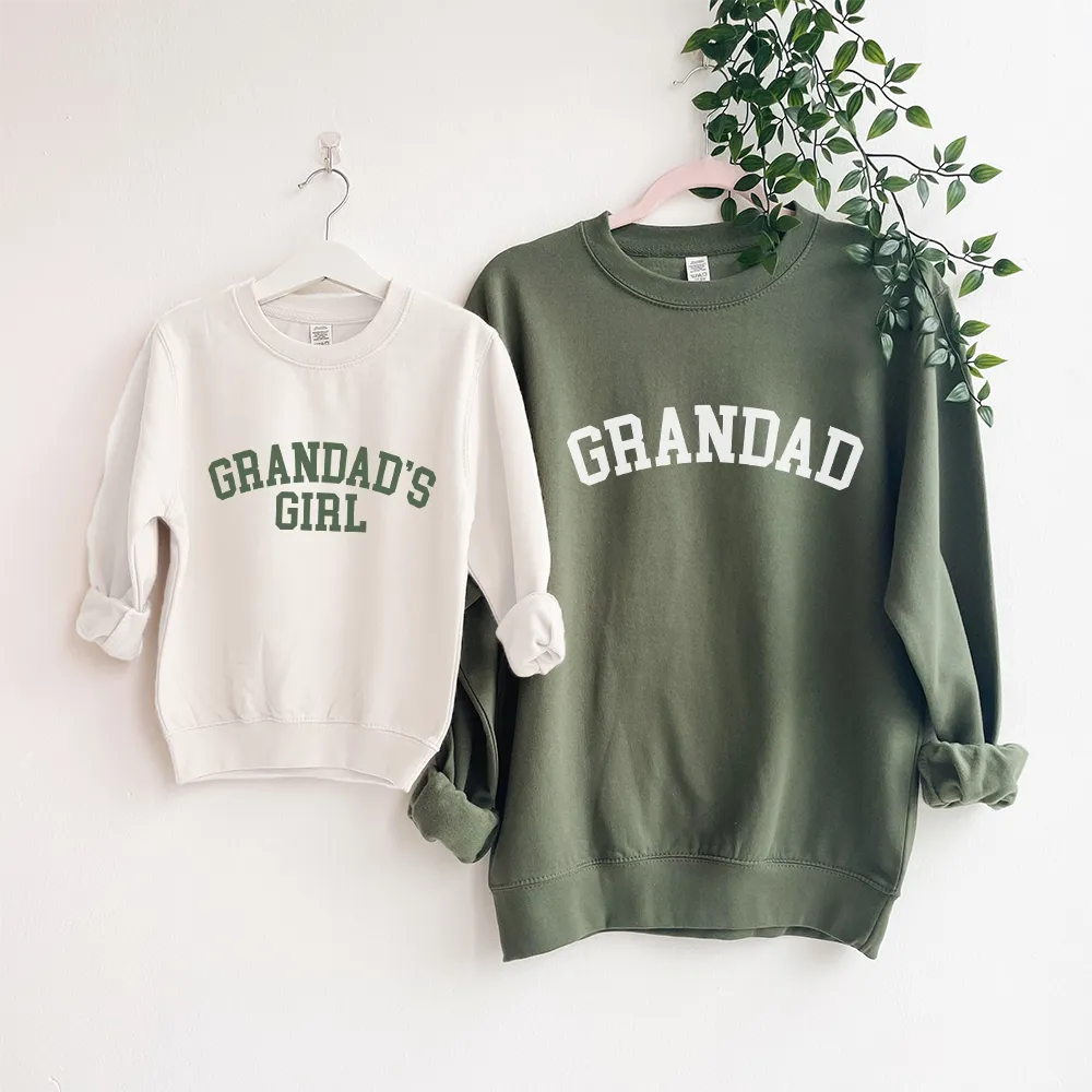 Grandad & Grandad's Girl College Matching Sweatshirts dad fashion outlet