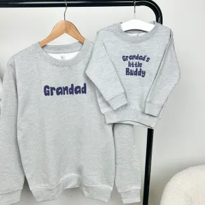 Grandad & Grandad's Little Buddy Matching Sweatshirts boys fashion clearance
