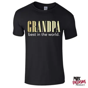 Grandpa Best In The World Black Tee (MRK X) mens dad clothes online
