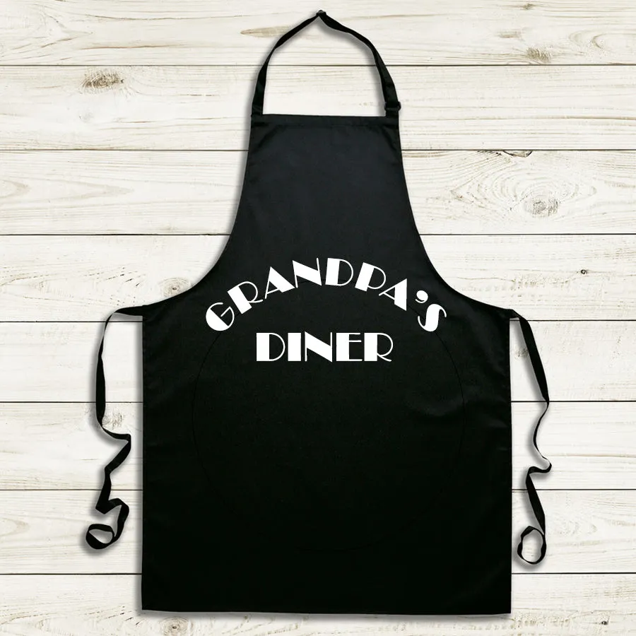 Grandpa's Diner Black Apron dad bod shirts discount
