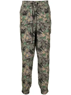Graphic Camouflage-Print Track Pants Bottoms outlet online