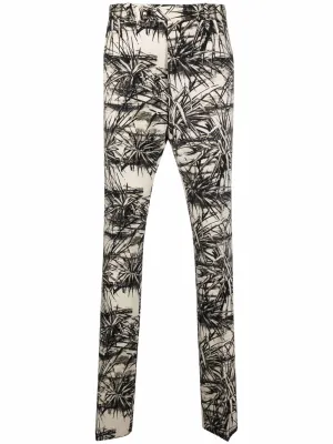 Graphic-Print Flared Trousers cheap bottoms online shop