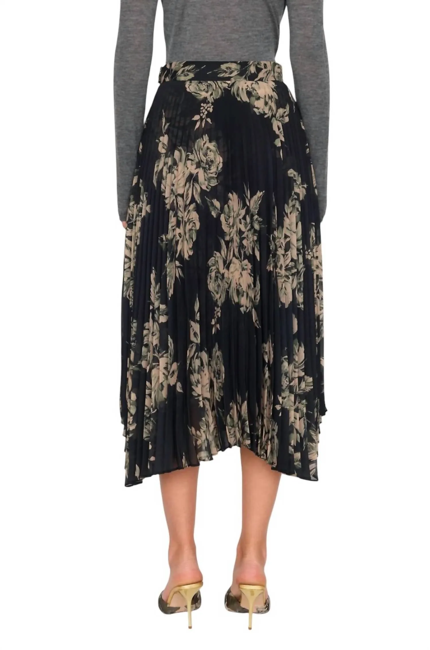 Gwen Skirt In Black Rose