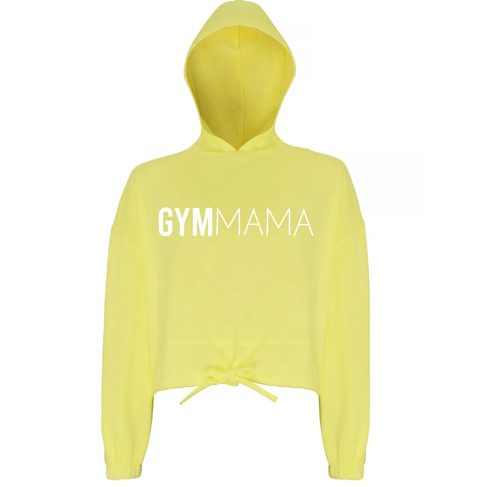 Gym Mama Big Logo Cropped Hoodie (MRK X) mum jeans promo