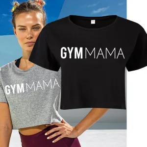 Gym Mama Logo Crop T-Shirt (MRK X) mum blouses clearance