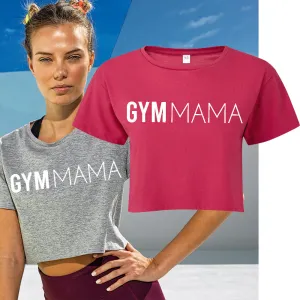 Gym Mama Logo Crop T-Shirt (MRK X) mum blouses clearance
