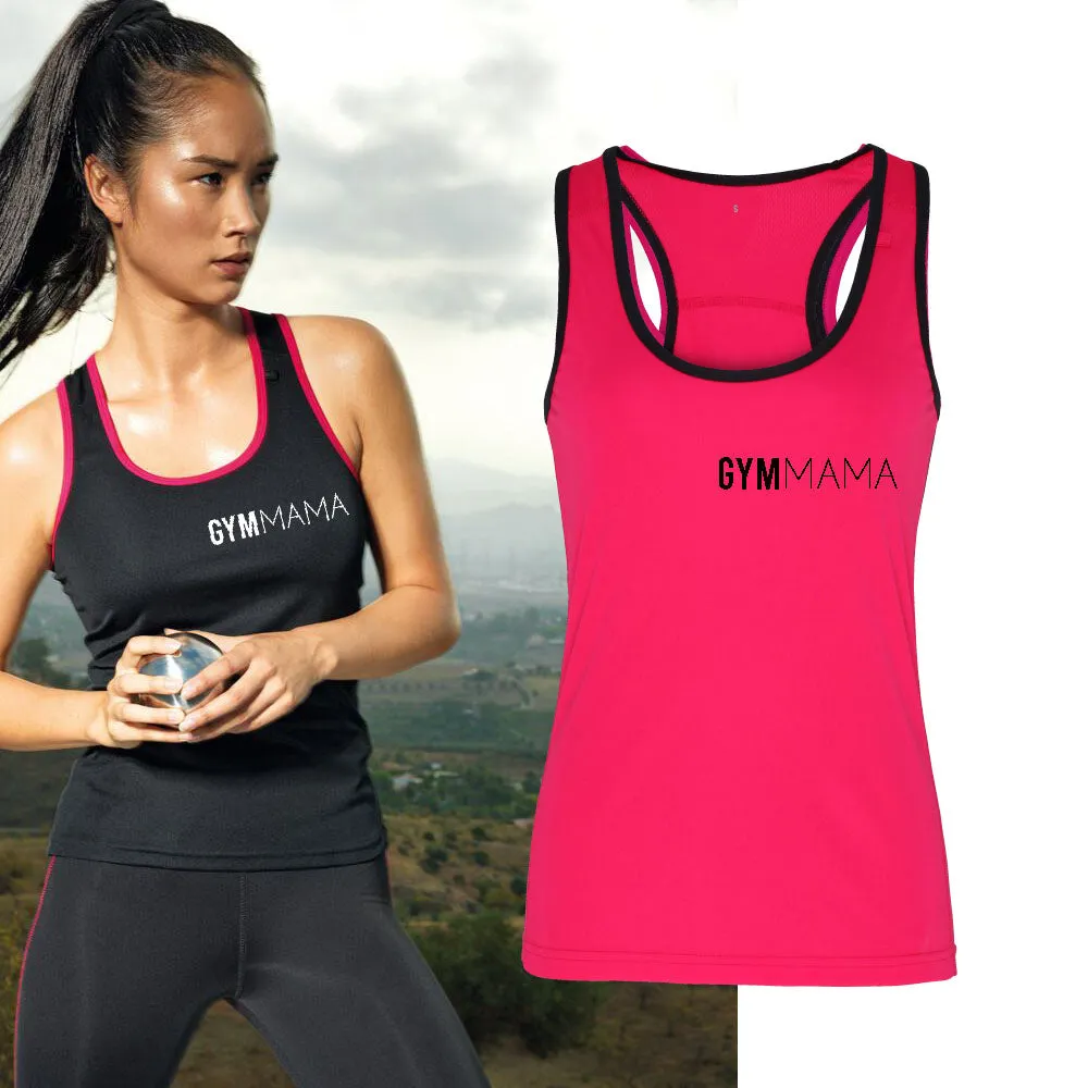 Gym Mama Mini Logo Tr-Dri Panelled Fitness Vest (MRK X)