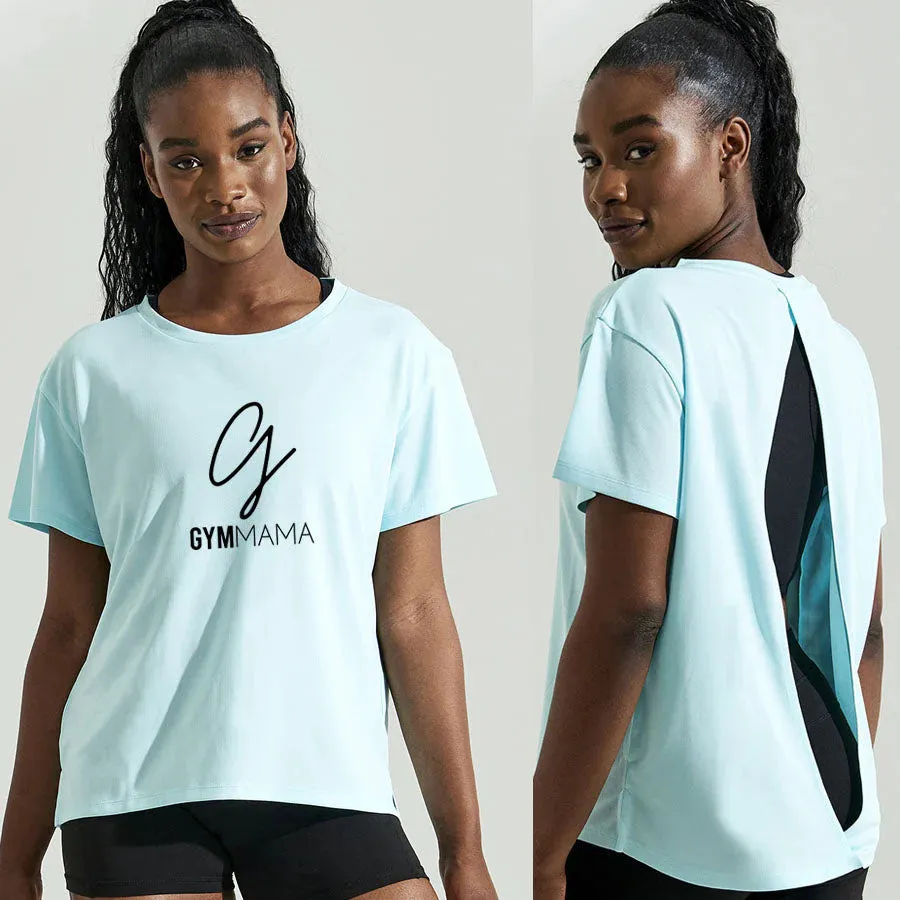 Gym Mama Open-Back 365 Logo Training T-Shirt mum clothes cheap