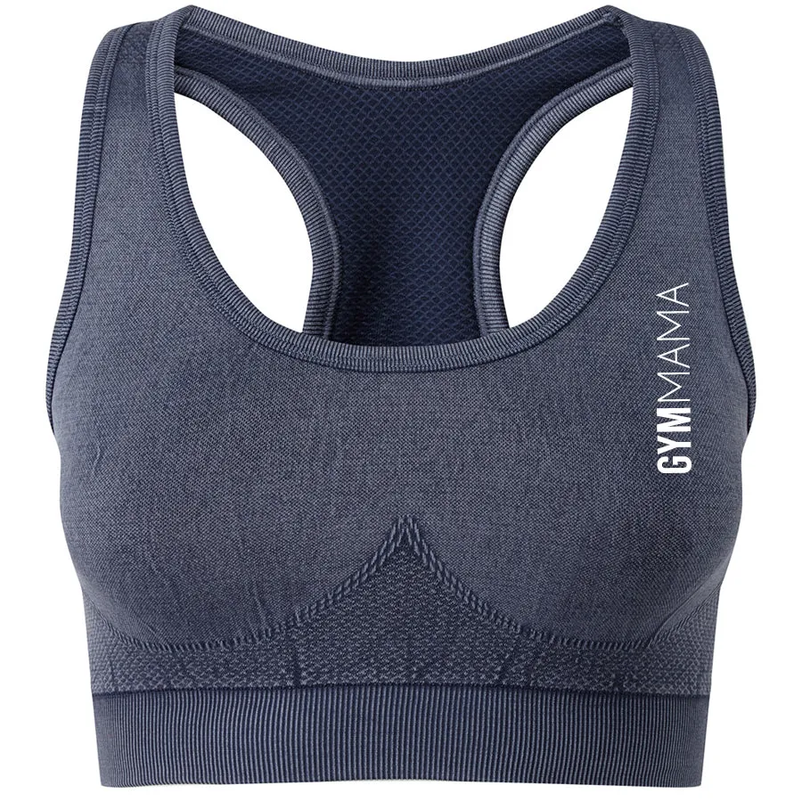 Gym Mama Seamless Denim Look Sports Bra mum clothes cheap